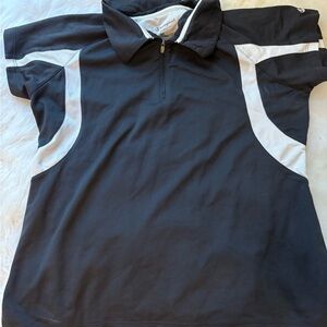 Champion Short Sleeve Polo in Black and White